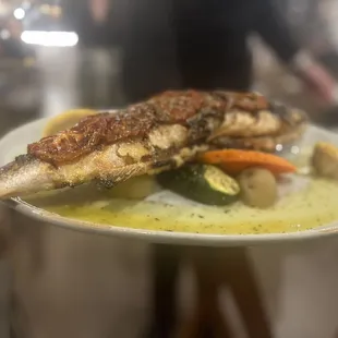 a plate of food on a table