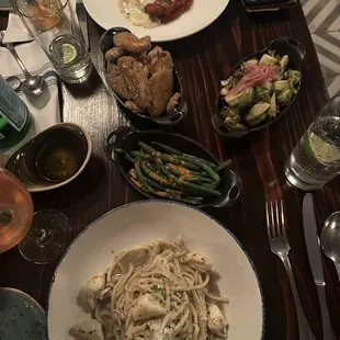 Top - VEAL PARMESAN Bottom -  BUCATINI CACIO E PEPE