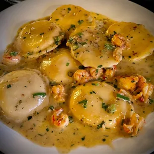 Crawfish ravioli