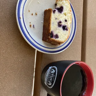 Misty valley with lemon blueberry poundcake