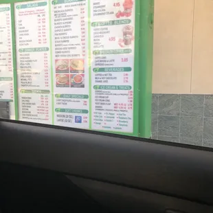 Drive thru menus 1