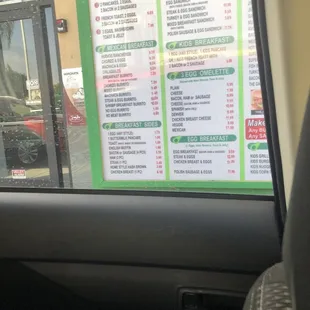 Drive thru menus 3