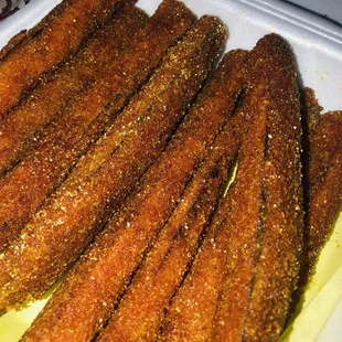 Zucchini sticks that were hard and tasted just like the onion rings....Gross. Never again.