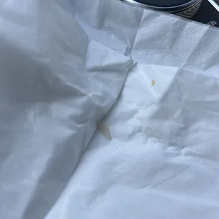 Fingernail in breakfast burrito