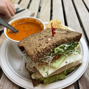 The Combo with the Kissel Sandwich and soup of the day