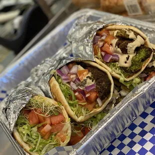 Tray of vegan wraps (#39 &amp; #40)