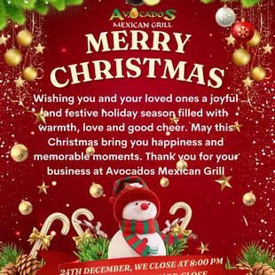 Merry Christmas.  Wishing you and your loved ones a joyful and festive holiday season filled with warmth, love and good cheer. May this Chri