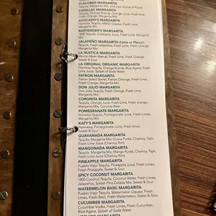 the menu