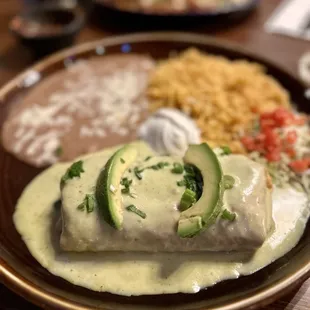 Seafood chimichanga