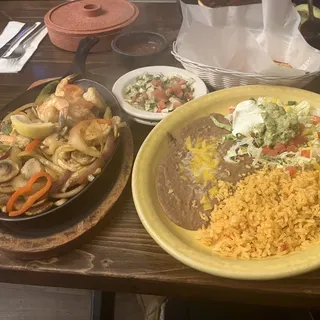 Shrimp Fajitas for One