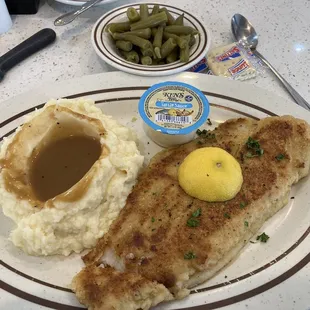 Grilled whitefish, with 2 sides
