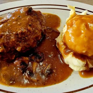 House special Salisbury steak and mashed potatoes and gravy