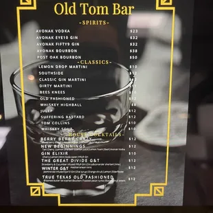 Cocktail Menu Feb 2022