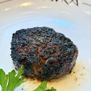 SNAKE RIVER FARMS WAGYU EYE OF RIBEYE 8oz ,28 day aged - Medium- Extra charred as per my request.   Perfection.