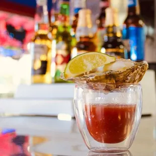 oysters and mussels, drink