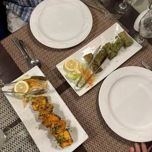 plates of food on a table