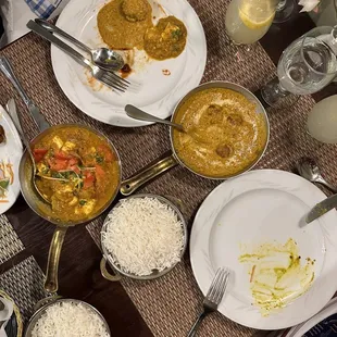 a table full of food