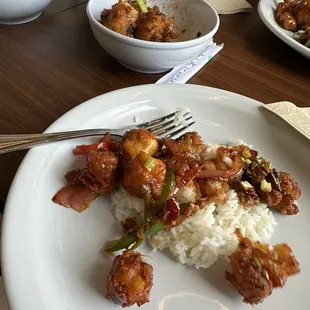 Chili paneer and gobi Manchurian