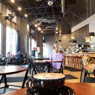 view of the spacious cafe