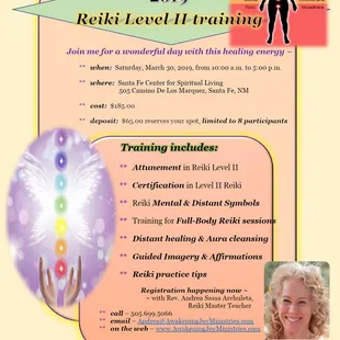 Reiki Level II training March 30th in Santa Fe (2019)