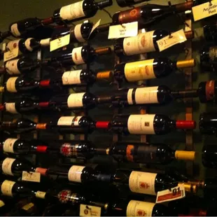 Wall of wine.