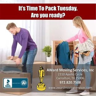 AWard Moving Services, Inc. is based on the belief that our customer's needs are of the utmost importance. Our entire team is here for you.