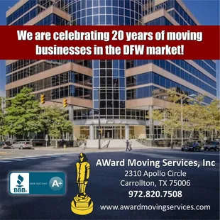 AWard Moving Services, Inc. is based on the belief that our customer's needs are of the utmost importance. Our entire team is here for you.
