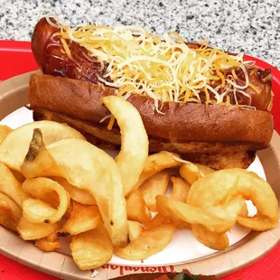 BBQ crunch dog, but the forgot the crunch (fries onions).