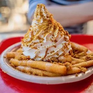 Carrot funnel cake fries