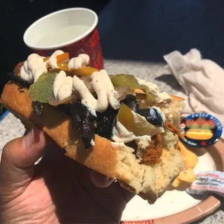 Plant-based Philly Dog