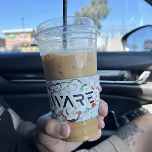 Salted caramel iced latte