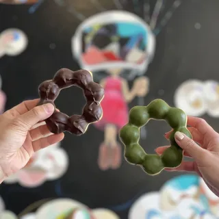 Dutch Press Dark Chocolate Mochi Donut