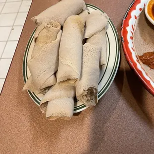 Loads of delicious injera