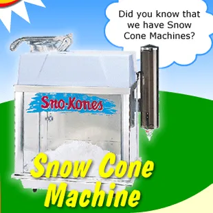 Sno-Cone Machine - Includes 100 servings.