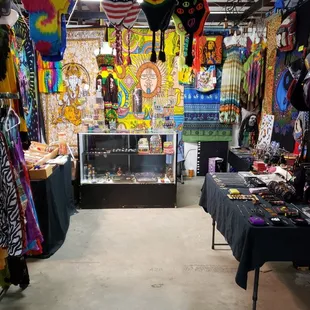 a variety of items on display