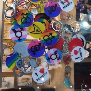 Locally made keychains from Lillys dragon nest.