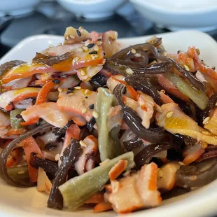 Octopus salad was yummy