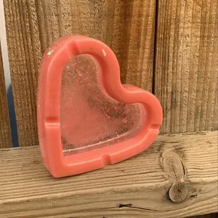Pink heart ashtray