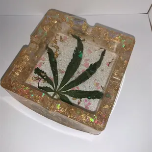 Gold leaf ashtray