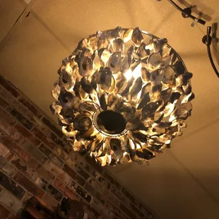 Oyster shells chandelier