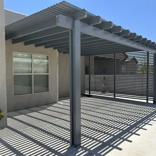 Attached Pergola with side to block west sun