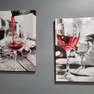 wine being poured into wine glasses