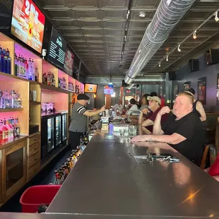 Inside bar. Clean and nice. No smoking thankfully inside. But there is an outside deck you can smoke on.