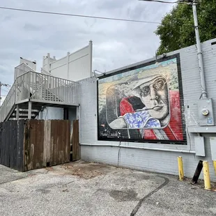 a mural on the side of a building