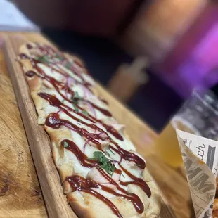 BBQ chicken flatbread