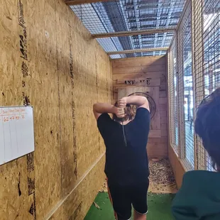 Double handed made it easier for a bulls eye.