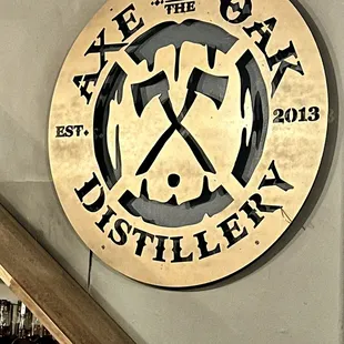 Their logo mounted above the bar area.