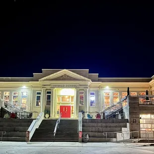 The outside of Ivywild School (where Axe and the Oak are located)