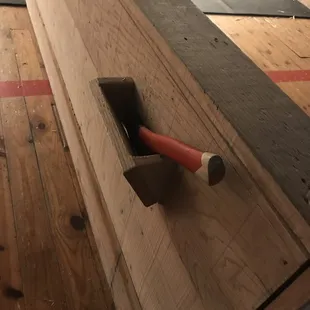 Safe place to leave your axe