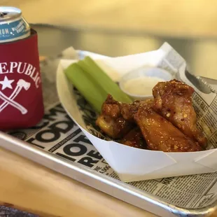 Wings, beer and axe throwing, what could be better?